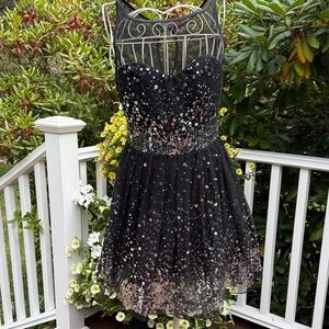 Black Sequin Party Dress